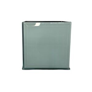4.5” Square Smooth Glass Flower Vase Clear